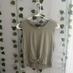 Green athletic tank top